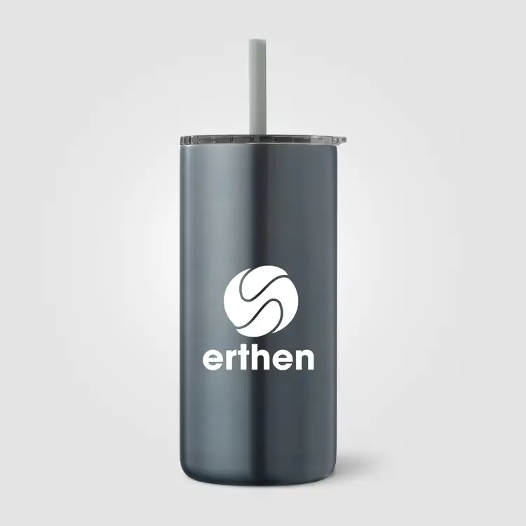 Borealis Recycled Stainless Steel Tumbler with Straw 16 oz #14