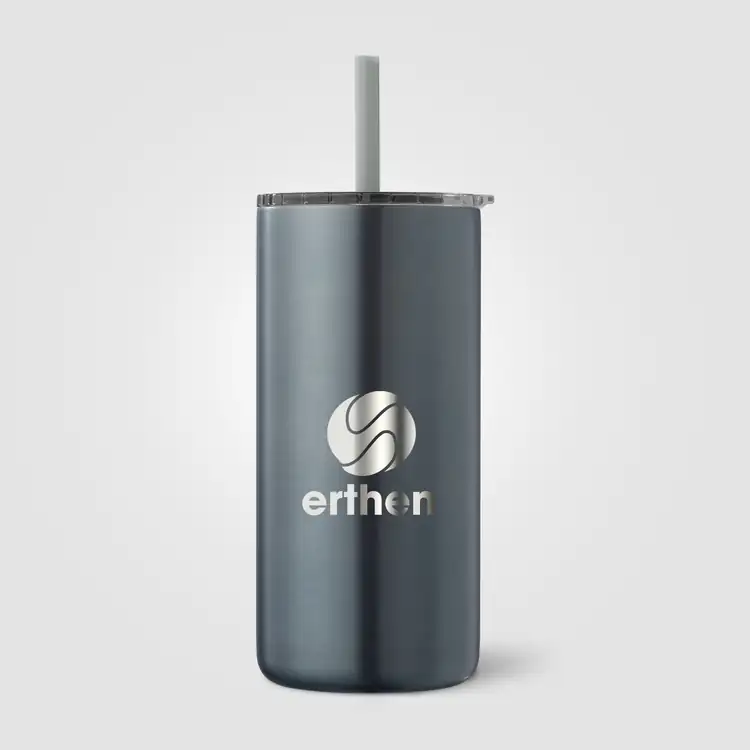Borealis Recycled Stainless Steel Tumbler with Straw 16 oz #15