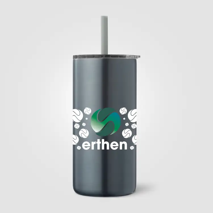 Borealis Recycled Stainless Steel Tumbler with Straw 16 oz #16