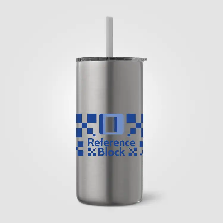 Borealis Recycled Stainless Steel Tumbler with Straw 16 oz #20