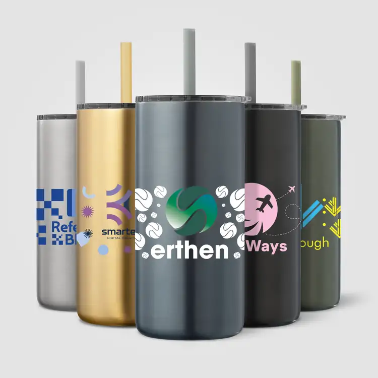 Borealis Recycled Stainless Steel Tumbler with Straw 16 oz #3
