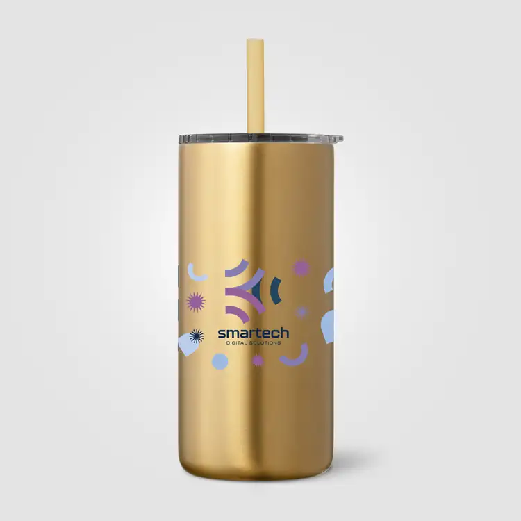 Borealis Recycled Stainless Steel Tumbler with Straw 16 oz #9