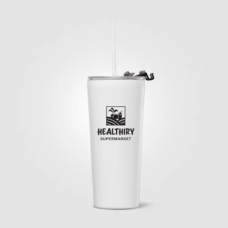 Excalibur Stainless Steel Tumbler with Straw 21 oz #10