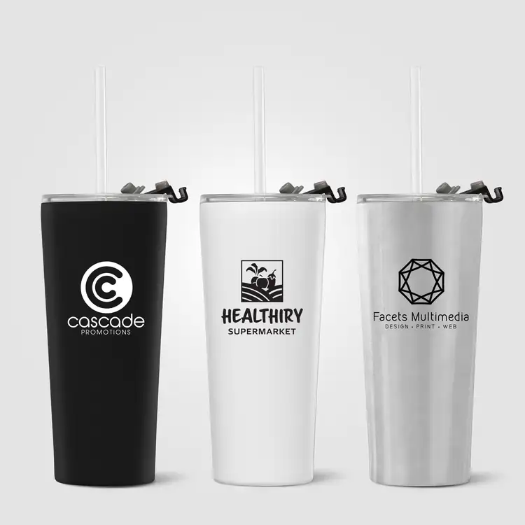 Excalibur Stainless Steel Tumbler with Straw 21 oz #3