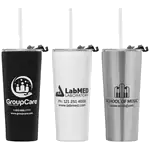 Excalibur Stainless Steel Tumbler with Straw 21 oz