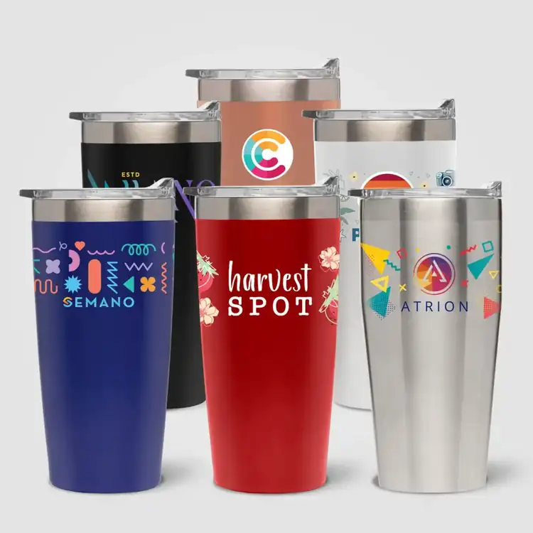 Gobelet isotherme Kona à double paroi en acier inoxydable 18 oz - Laser