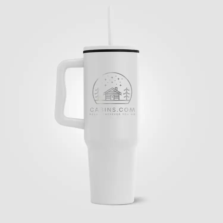 Polar Stainless Steel Tumbler with Plastic Liner and Straw 40 oz #17
