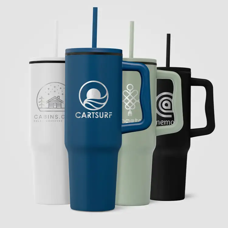 Polar Stainless Steel Tumbler with Plastic Liner and Straw 40 oz #2