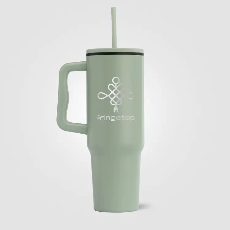 Polar Stainless Steel Tumbler with Plastic Liner and Straw 40 oz #9