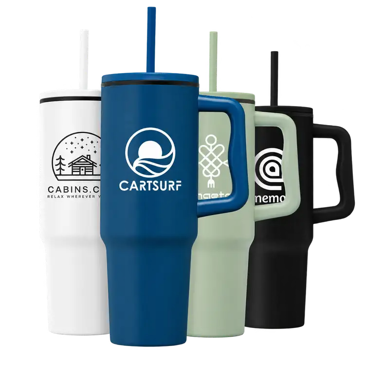 Polar Stainless Steel Tumbler with Plastic Liner and Straw 40 oz