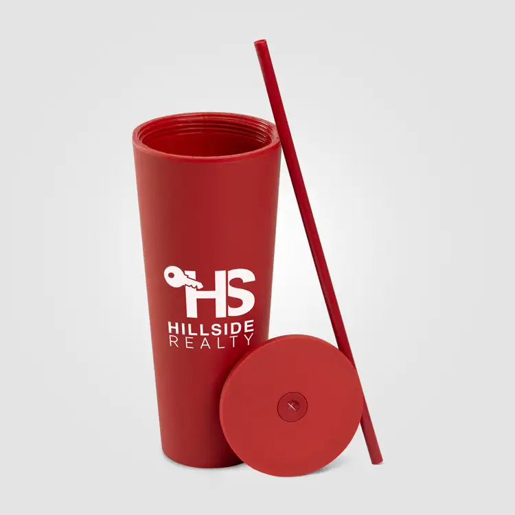 Spire Recycled Plastic Tumbler with Straw 24 oz #10
