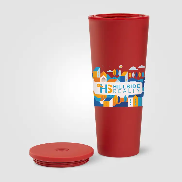 Spire Recycled Plastic Tumbler with Straw 24 oz #11