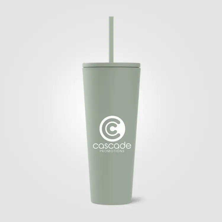 Spire Recycled Plastic Tumbler with Straw 24 oz #12