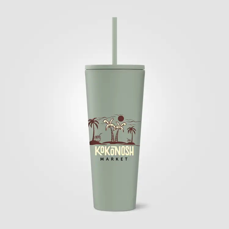 Spire Recycled Plastic Tumbler with Straw 24 oz #13