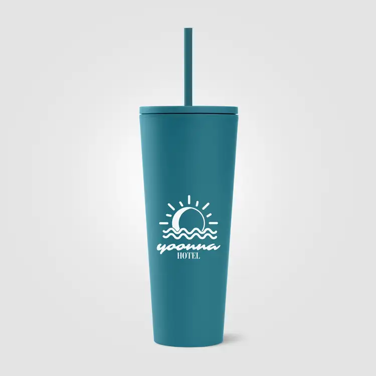 Spire Recycled Plastic Tumbler with Straw 24 oz #14