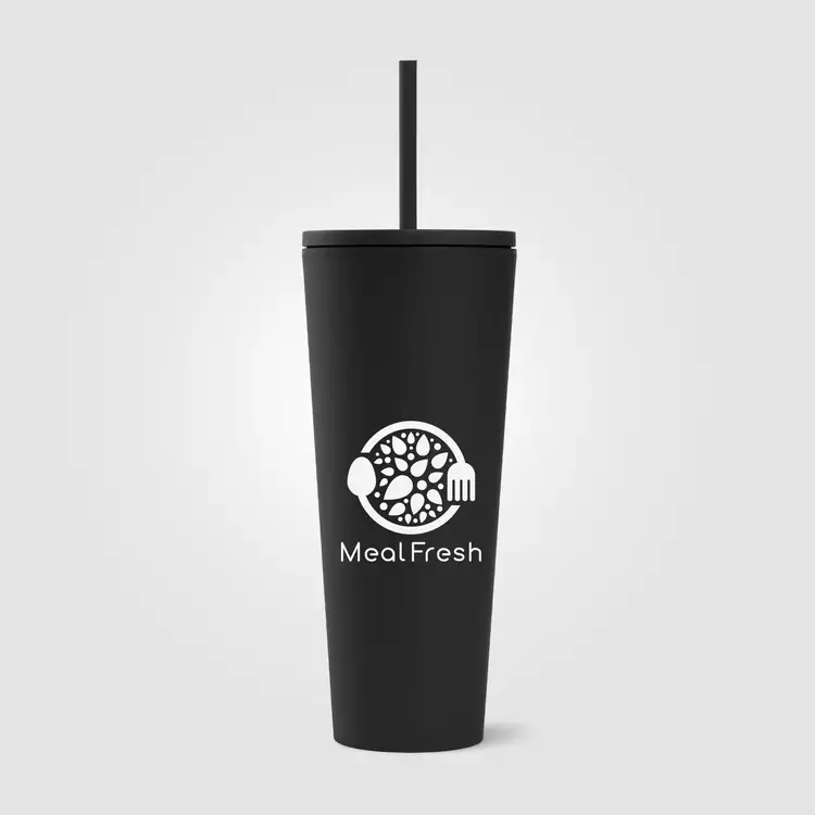 Spire Recycled Plastic Tumbler with Straw 24 oz #3