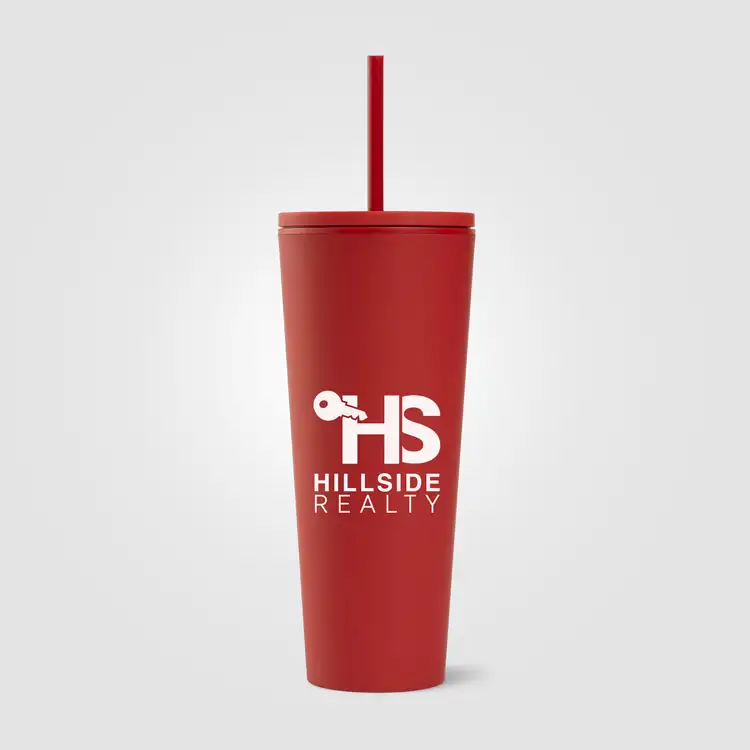Spire Recycled Plastic Tumbler with Straw 24 oz #8