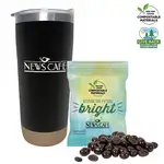 Gobelet isotherme à base en liège 20 oz avec grains de café au chocolat noir