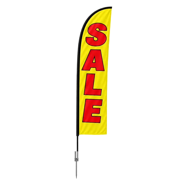 Large Double Sided Feather Flag Kit with Ground Spike
