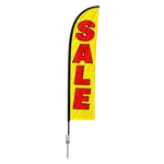 Large Double Sided Feather Flag Kit with Ground Spike and Cross Base