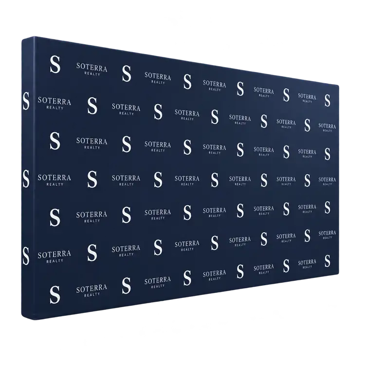 Large Pop-Up Backwall Kit with Blockout Fabric with Wrap End Caps