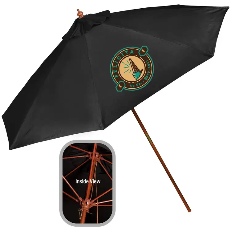 Large Olefin Wooden Frame Market Umbrella #2