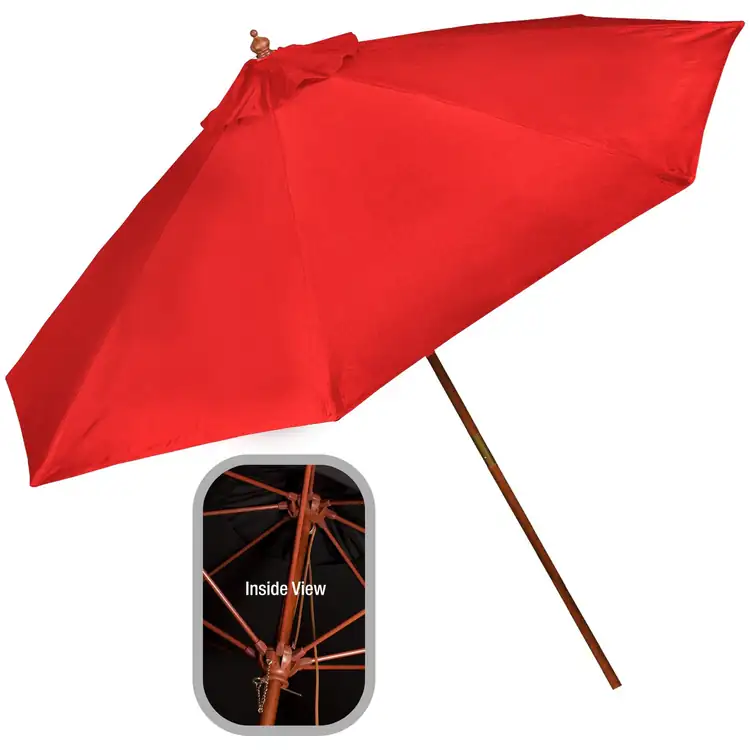 Large Olefin Wooden Frame Market Umbrella #4