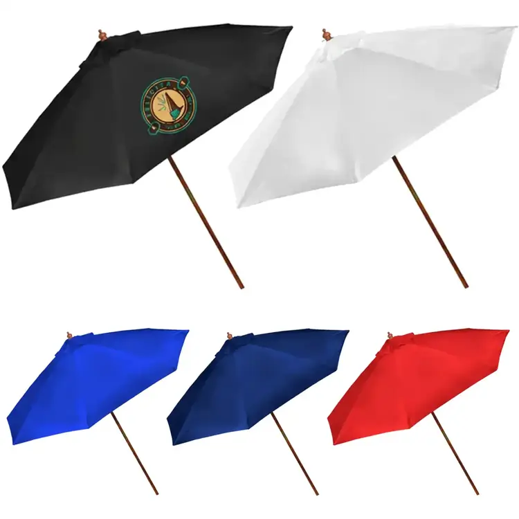 Large Olefin Wooden Frame Market Umbrella
