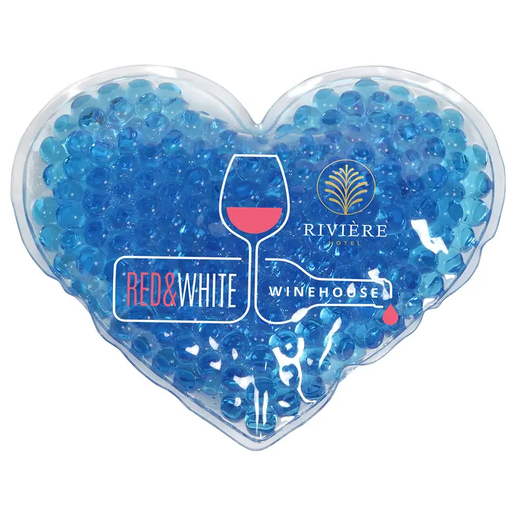 Grand sac chaud-froid Aqua Pearls en forme de cœur avec impression multicolore #16