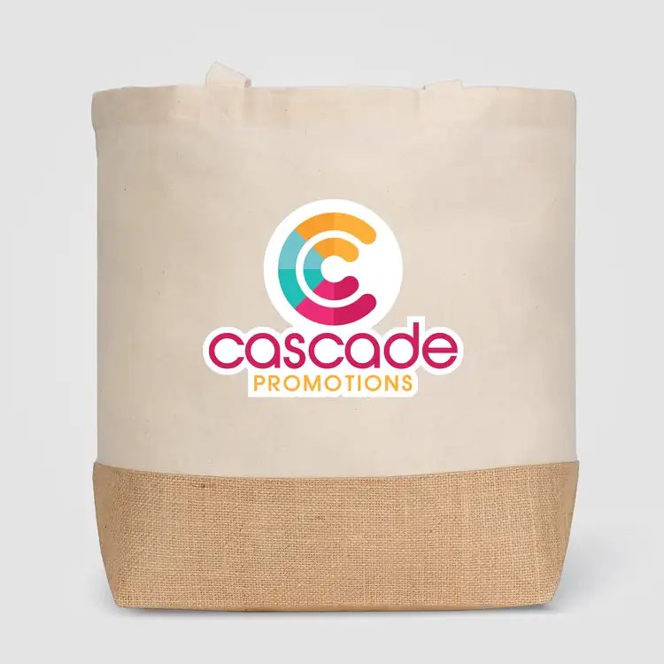 Rio Recycled Cotton Large Tote Bag with Jute 5 oz #11