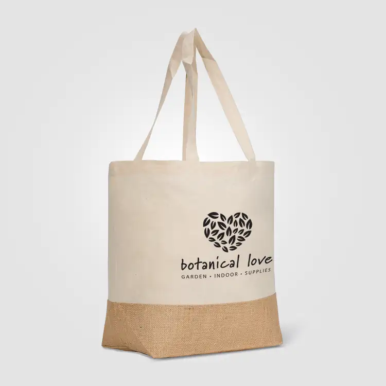 Rio Recycled Cotton Large Tote Bag with Jute 5 oz #2