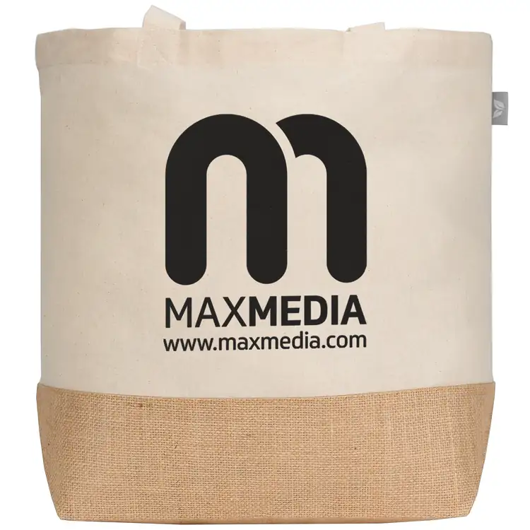 Rio Recycled Cotton Large Tote Bag with Jute 5 oz #7