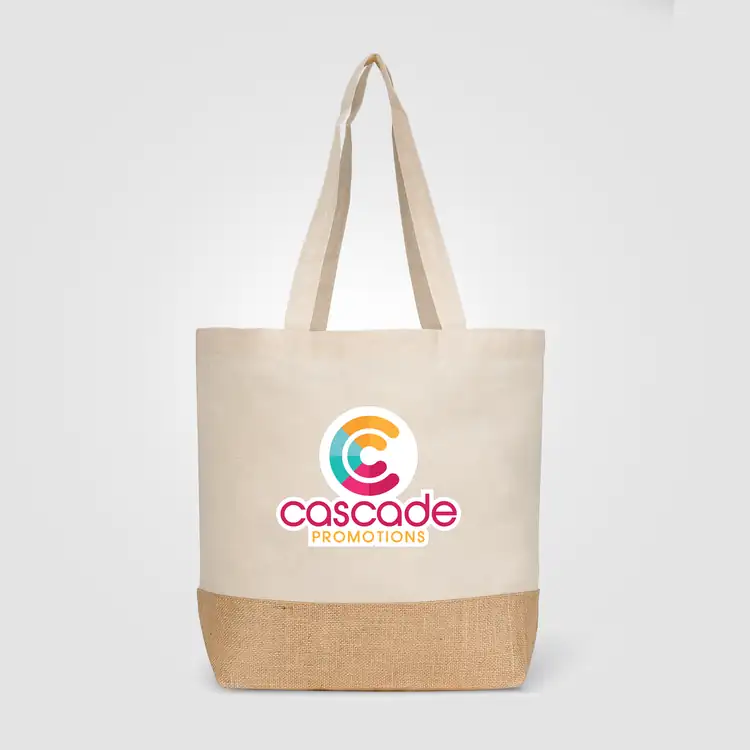 Rio Recycled Cotton Large Tote Bag with Jute 5 oz #9