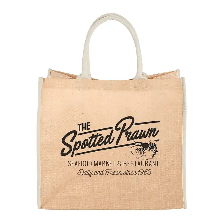 Large Jute Tote Bag #4