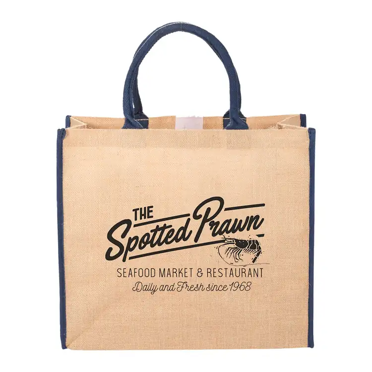 Large Jute Tote Bag #5
