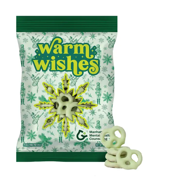Large DigiBag with Picklelicious Mini Pretzels 4 oz