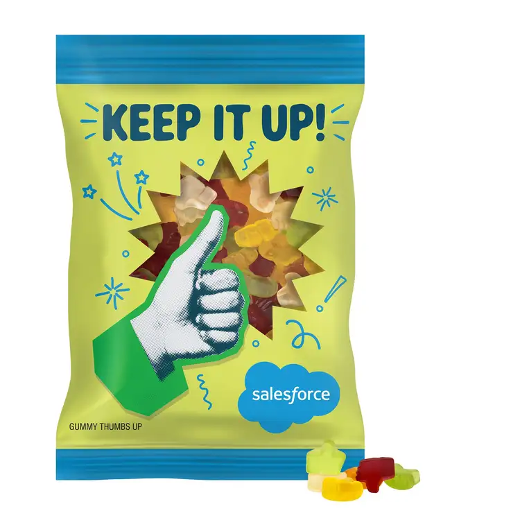 Large DigiBag with Thumbs Up Gummies 4 oz