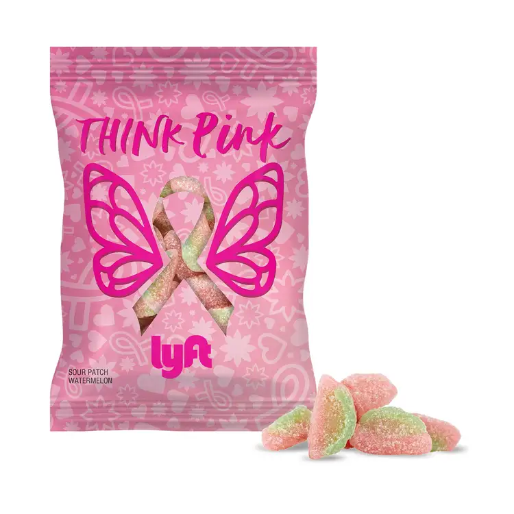 Large DigiBag with Sour Watermelon Bears 4 oz - Pink Package