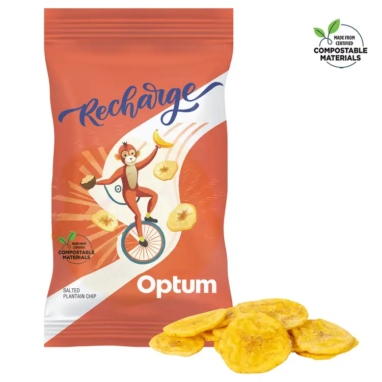 Large Compostable ECO-DigiBag with Plantain Chips, Salted 4 oz