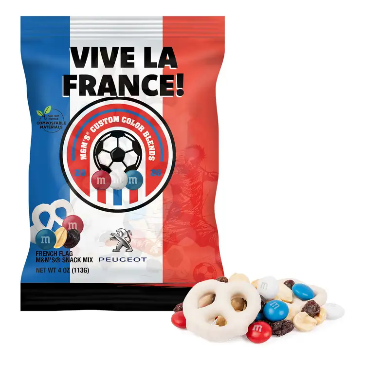 Large Compostable ECO-DigiBag with Soccer M&M’s Snack Mix 4 oz - Soccer #3
