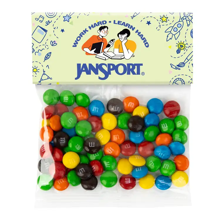 Large Header Bag with M&M’s 2 oz
