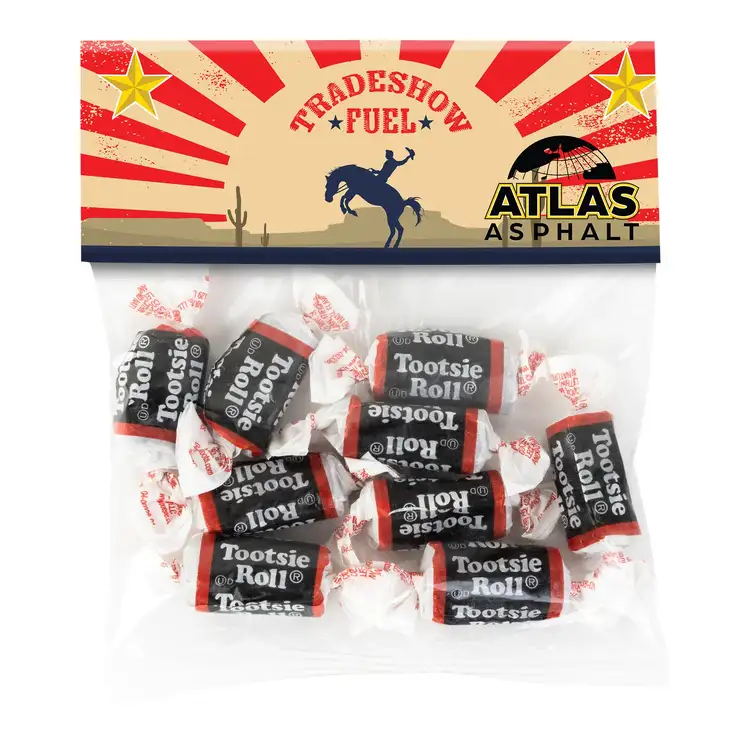 Large Header Bag with Tootsie Rolls 2 oz