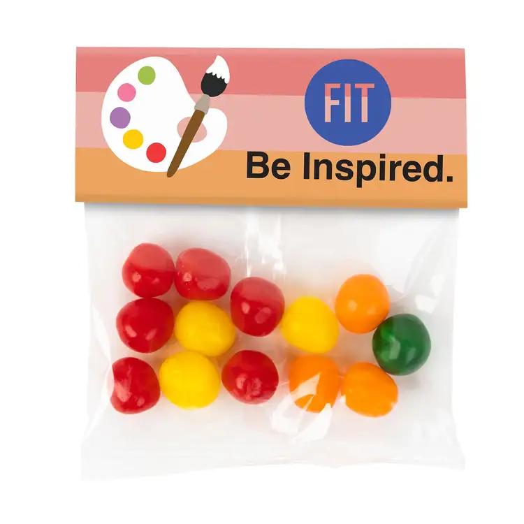 Large Header Bag with Assorted Fruit Sours 2 oz