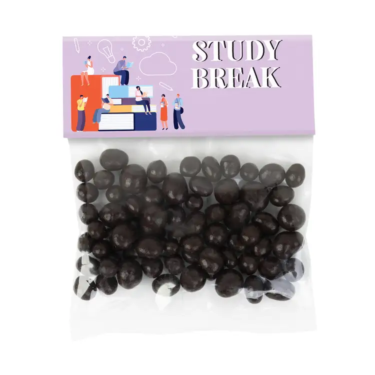 Large Header Bag with Dark Chocolate Espresso Beans 2 oz #2