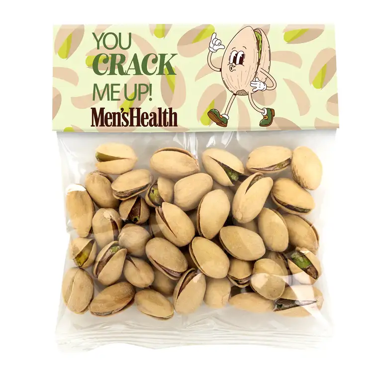 Large Header Bag with Jumbo Pistachios 2 oz