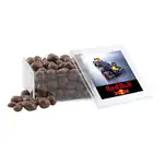 Grande boîte carrée en acrylique de arachides enrobées de chocolat