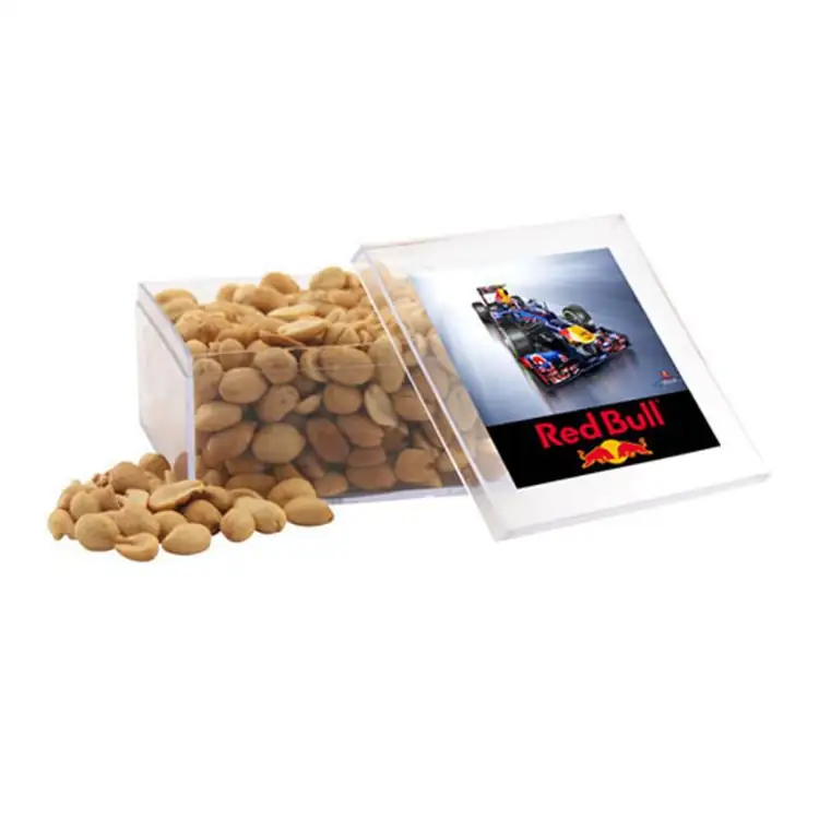 Large Square Acrylic Box with Peanuts
