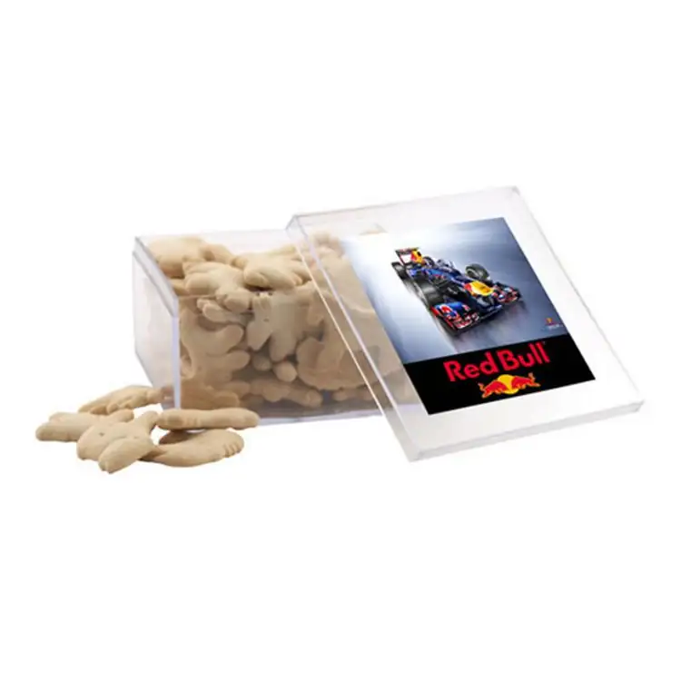 Large Square Acrylic Box with Animal crackers