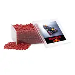 Large Square Acrylic Box with Cinnamon Imperials cinnamon candies