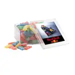 Large Square Acrylic Box with Sour Patch Kids candies